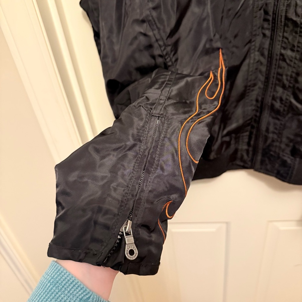 Harley-Davidson Black Nylon Bomber Jacket size XL - Picture 4 of 7